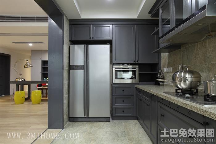 現代廚房實木櫥柜效果圖欣賞